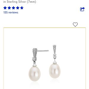 Pearl Earrings& Pendant Set Sterling Silver